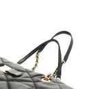 Salvatore Ferragamo Chain Vala Shoulder Bag Leather Black Gold Auth gh1480-9