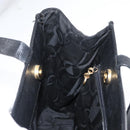 Salvatore Ferragamo Vala Tote Bag Leather Black Gold Auth gh1481-18