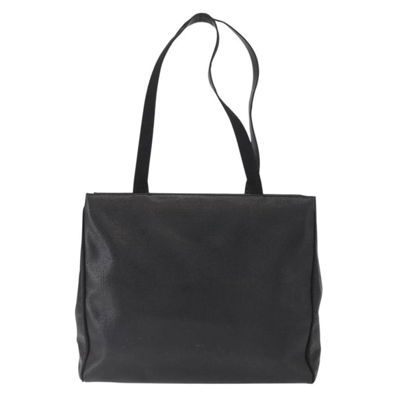 Salvatore Ferragamo Vala Tote Bag Leather Black Gold Auth gh1481