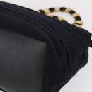 Salvatore Ferragamo Vala Hand Bag Canvas Navy Gold Auth gh1482-11