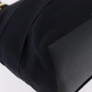Salvatore Ferragamo Vala Hand Bag Canvas Navy Gold Auth gh1482-12