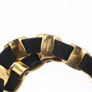 Salvatore Ferragamo Vala Hand Bag Canvas Navy Gold Auth gh1482-14