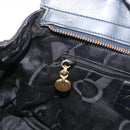 Salvatore Ferragamo Vala Hand Bag Canvas Navy Gold Auth gh1482-20