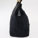 Salvatore Ferragamo Vala Hand Bag Canvas Navy Gold Auth gh1482-5