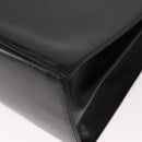 Salvatore Ferragamo Gancini Hand Bag Leather 2way Black Gold Auth gh1484-16