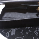 Salvatore Ferragamo Gancini Hand Bag Leather 2way Black Gold Auth gh1484-11