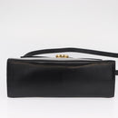 Salvatore Ferragamo Gancini Hand Bag Leather 2way Black Gold Auth gh1484-5