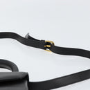 Salvatore Ferragamo Hand Bag Leather 2way Black Gold Auth gh1485-9