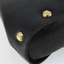 Salvatore Ferragamo Hand Bag Leather 2way Black Gold Auth gh1485-16