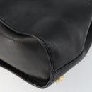 Salvatore Ferragamo Hand Bag Leather 2way Black Gold Auth gh1485-17