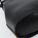 Salvatore Ferragamo Hand Bag Leather 2way Black Gold Auth gh1485-18