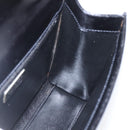 PRADA Hand Bag Leather 2way Black Gold Auth gh1488-23