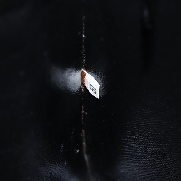 PRADA Hand Bag Leather 2way Black Gold Auth gh1488