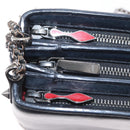 Christian Louboutin Studs Chain Shoulder Bag Leather Black Silver Auth gh1489-10
