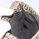 FENDI Zucchino Canvas Mamma Baguette Shoulder Bag Brown Gold Auth gh1492-22