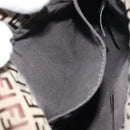 FENDI Zucchino Canvas Mamma Baguette Shoulder Bag Brown Gold Auth gh1492-24