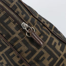 FENDI Zucca Canvas Hand Bag Black Brown Auth gh1494-14