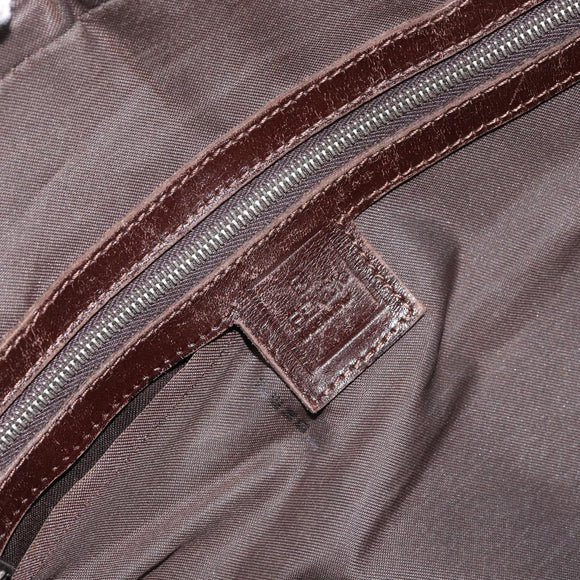 FENDI Zucca Canvas Hand Bag Black Brown Auth gh1494