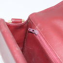 CARTIER Must Line Shoulder Bag Leather Bordeaux Gold Auth gh1495-20
