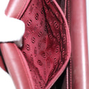 CARTIER Must Line Shoulder Bag Leather Bordeaux Gold Auth gh1495-21