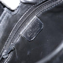 Burberrys Nova Check Hand Bag Leather Canvas Black Gold Auth gh1496-12