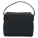 Burberrys Nova Check Hand Bag Leather Canvas Black Gold Auth gh1496-2