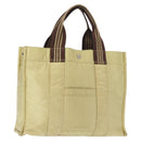 BURBERRY Blue Label Tote Bag Nylon Silver Beige Auth gh1498-1