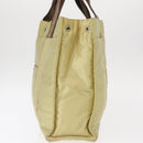 BURBERRY Blue Label Tote Bag Nylon Silver Beige Auth gh1498-3