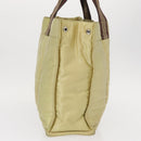 BURBERRY Blue Label Tote Bag Nylon Silver Beige Auth gh1498-4