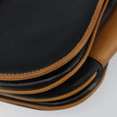 CELINE Shoulder Bag Leather Black Gold Auth gh1499-9