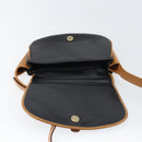 CELINE Shoulder Bag Leather Black Gold Auth gh1499-10