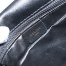 CELINE Shoulder Bag Leather Black Gold Auth gh1499-19