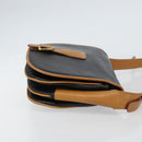 CELINE Shoulder Bag Leather Black Gold Auth gh1499-3