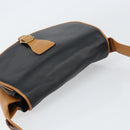 CELINE Shoulder Bag Leather Black Gold Auth gh1499-6