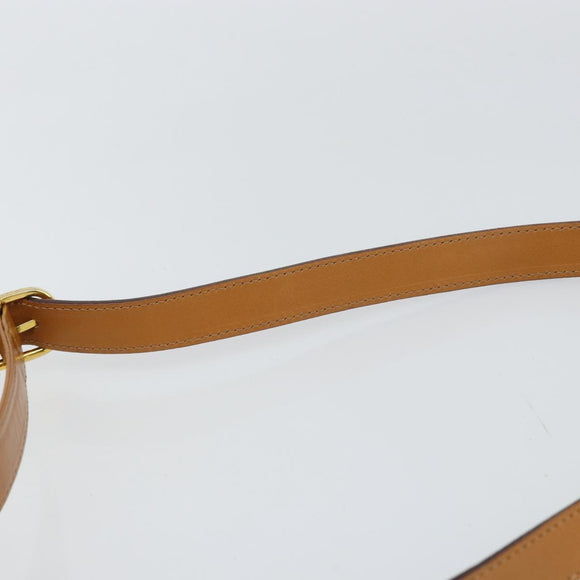 CELINE Shoulder Bag Leather Black Gold Auth gh1499
