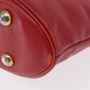 SAINT LAURENT Shoulder Bag Leather Red Gold Auth gh1500-14