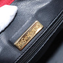 SAINT LAURENT Shoulder Bag Leather Red Gold Auth gh1500-11