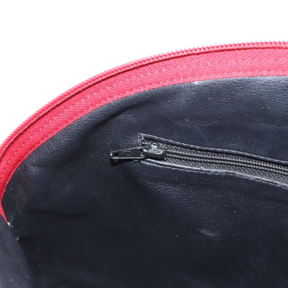 SAINT LAURENT Shoulder Bag Leather Red Gold Auth gh1500
