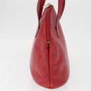 SAINT LAURENT Shoulder Bag Leather Red Gold Auth gh1500-4