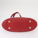 SAINT LAURENT Shoulder Bag Leather Red Gold Auth gh1500-5