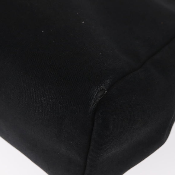 HERMES Herbag MM Handtasche Canvas Leder Schwarz Silber Auth gh1501