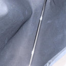 HERMES Herbag MM Hand Bag Canvas Leather Black Silver Auth gh1501-10