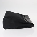 HERMES Herbag MM Handtasche Canvas Leder Schwarz Silber Auth gh1501-3