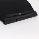 HERMES Herbag MM Handtasche Canvas Leder Schwarz Silber Auth gh1501-5