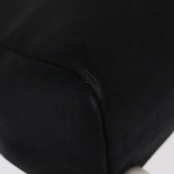 HERMES Herbag MM Handtasche Canvas Leder Schwarz Silber Auth gh1501