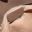 GUCCI GG Supreme Web Sherry Line Bag PVC Beige Gold 904 02 081 Auth gh1504-16