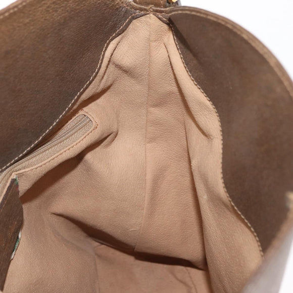 GUCCI GG Supreme Web Sherry Line Bag PVC Beige Gold 904 02 081 Auth gh1504