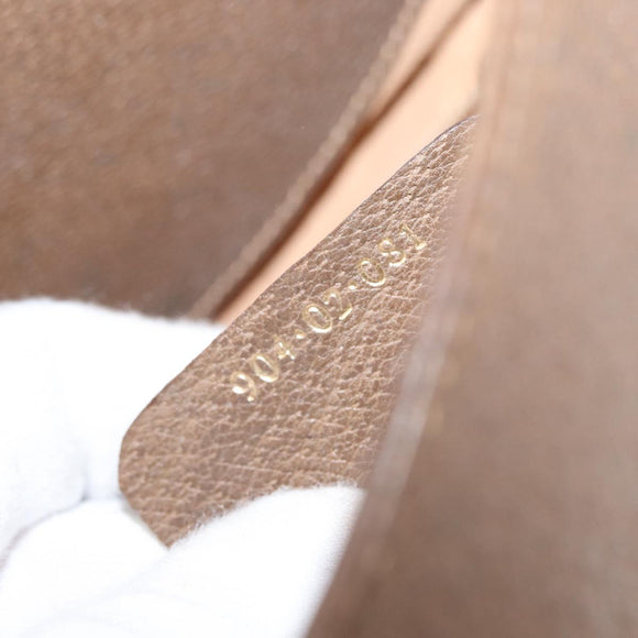 GUCCI GG Supreme Web Sherry Line Bag PVC Beige Gold 904 02 081 Auth gh1504