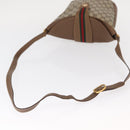 GUCCI GG Supreme Web Sherry Line Bag PVC Beige Gold 904 02 081 Auth gh1504-7