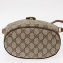 GUCCI GG Supreme Web Sherry Line Bag PVC Beige Gold 904 02 081 Auth gh1504-9